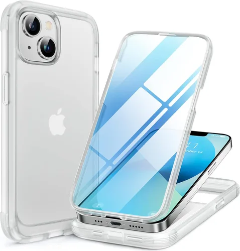 Vista 75 de Miracase - Funda magnética para iPhone 13 Pro Max de 6.7 pulgadas (compatible con MagSafe), transparente, completo, protector de pantalla de vidrio