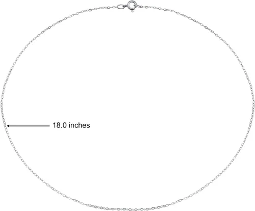 Vista 5 de Hoops & Loops Collar de plata de ley 925 de 0.035 in de fino y delicado collar de cadena de cable para mujeres, adolescentes, niñas, hombres, 16