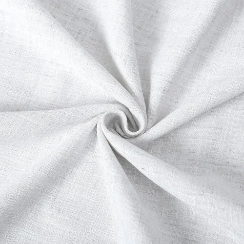 Vista 4 de Cortinas opacas plisadas de lino sintético con forro para sala de estar, dormitorio, puerta corrediza (1 panel), 34 pulgadas de ancho x 84 pulgadas