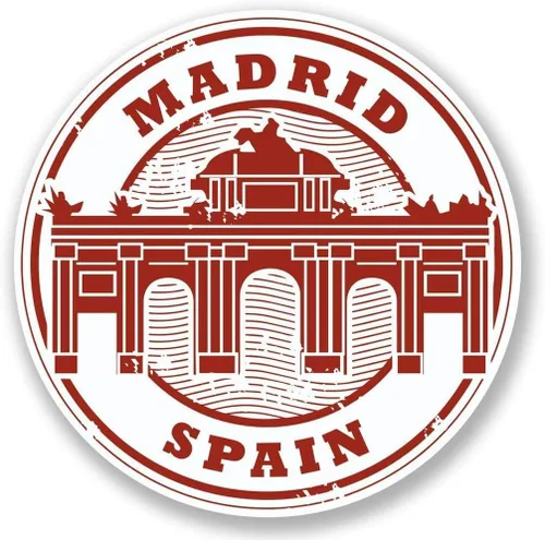 Vista 2 de Madrid España Redondo Metal 0.75" Solapa Pin Sombrero Camisa Pin Tie Tack Pinback, Metal