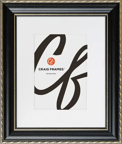 Vista 10 de Craig Frames Victoria, Marco de fotos de bronce adornado de 5 x 7 pulgadas con paspartú para mostrar una foto de 4 x 6 pulgadas