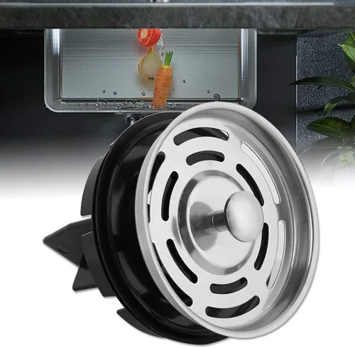 Vista 3 de Pilipane Combo de colador y tapón para fregadero de cocina, accesorios de piezas de triturador de desechos de alimentos, reemplazo de colador