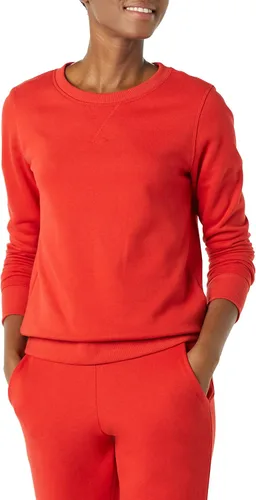 Vista 6 de Amazon Essentials Sudadera de forro polar con cuello redondo y manga larga para mujer Rayas horizontales blanco marino