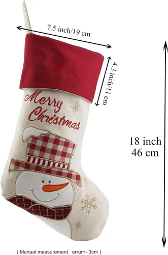 Vista 3 de WEWILL - Juego de 3 medias «Lovely Christmas» de Papá Noel, muñeco de nieve, reno, personaje de Navidad, felpa 3D, borde de punto (1) (Estilo 1)