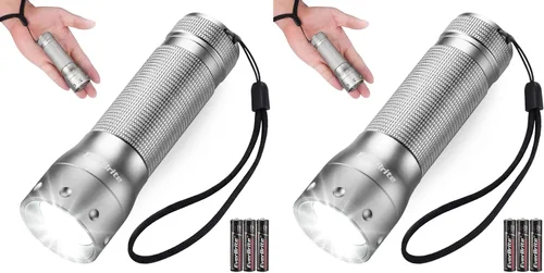 Vista 10 de EverBrite Mini linterna, luz de flash LED con zoom, 3 modos, 3 pilas AAA incluidas, linterna pequeña de mano para camping, emergencia, hogar - azul