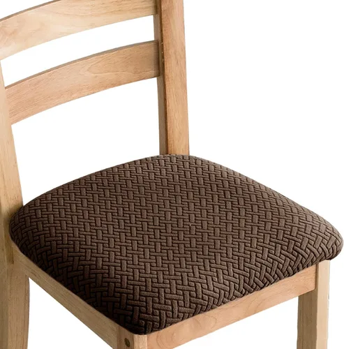 Vista 16 de Fundas elásticas para sillas de comedor, fundas protectoras extraíbles para sillas de cocina, fundas protectoras para comedor, hotel Gris y verde