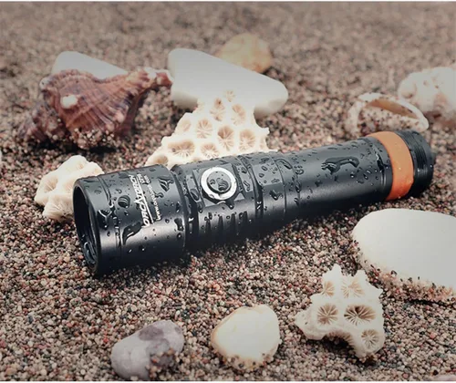 Vista 6 de ORCATORCH D710 Luz de Buceo, Linterna Subacuática Super Brillante de 3000 Lúmenes con Haz Estrecho de 6 Grados, Antorcha de Buceo Nocturna Negro
