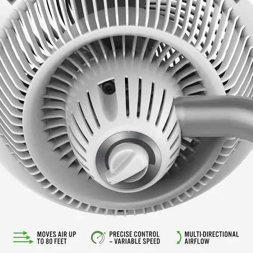 Vista 2 de Vornado 623DC Energy Smart - Ventilador circulador de aire de tamaño mediano con control de velocidad variable, flujo de aire característico