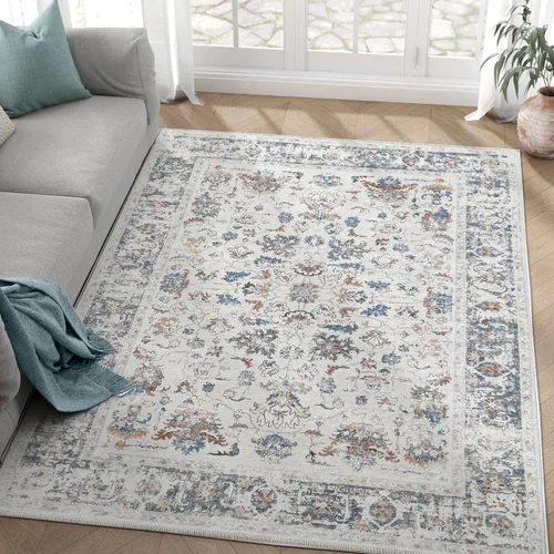 Vista 12 de jinchan Alfombra de entrada de 2 x 3 pulgadas, lavable, diseño floral vintage, tapete pequeño para interiores, bohemio, ligero, delgado