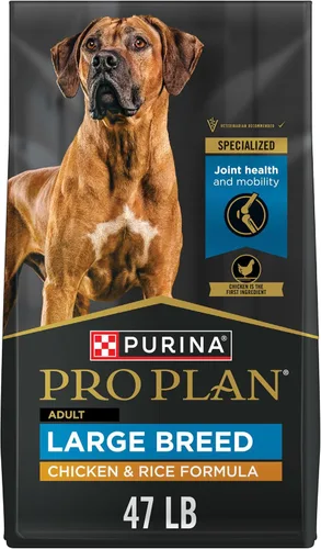 Vista 11 de Purina Pro Plan Comida seca para perros de raza grande con alto contenido de proteínas y salud digestiva, fórmula de pollo y arroz - Bolsa de 18 lbs