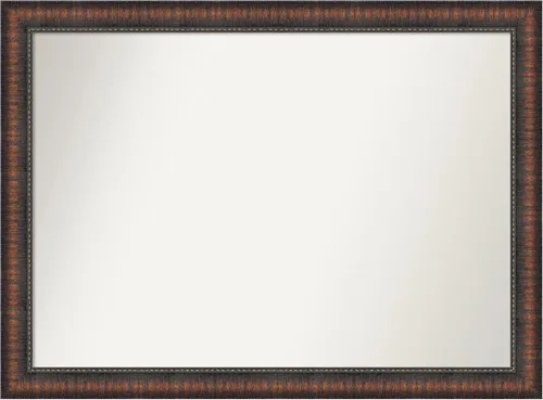 Vista 39 de Amanti Art Espejo de baño marrón para sobre el fregadero, 24 x 24 pulgadas, espejo de tocador cuadrado marrón Caleb, marco de madera rústica
