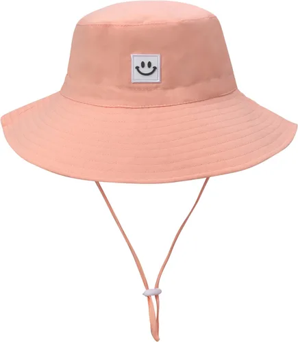 Vista 9 de 55cube Sombrero de sol para bebés y niños pequeños UPF 50+ con correa para 1 paquete de malva polvoriento