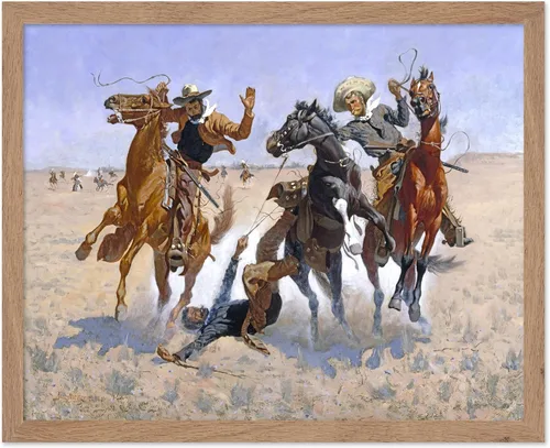 Vista 80 de Poster Master Póster vintage de The Lookout, estampado retro de vaquero, arte occidental, arte del salvaje oeste, arte de equitación, regalo