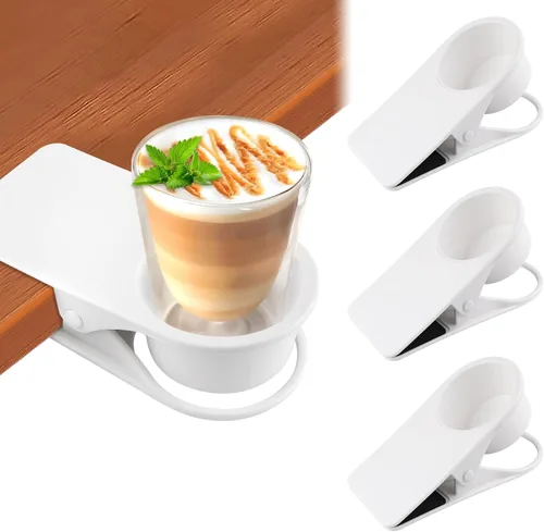 Vista 14 de Soporte para tazas de bebida, soporte para botellas de escritorio Kalolary DIY, abrazadera de vidrio, clip de platillo de almacenamiento, soporte 1