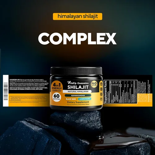 Vista 11 de VitaUp Gomitas Shilajit del Himalaya para hombres y mujeres – Gomitas Shilajit sin azúcar con ácido fúlvico – Energía pura, inmune y apoyo al