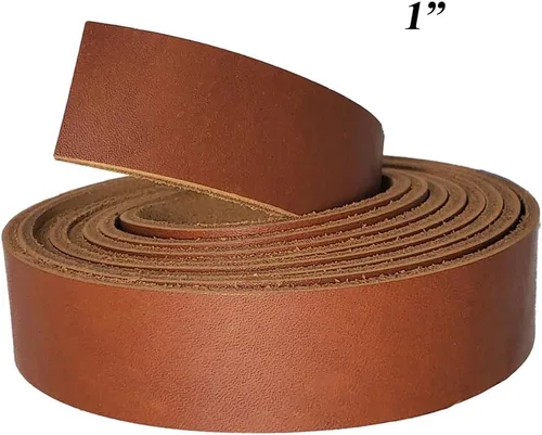 Vista 7 de Tiras de cuero 1.25 pulgadas de ancho – Miel Waxy Latigo tira de cuero hasta 96 pulgadas de largo – 6-7 oz (0.094 – 0.110 in) de piel Pitka