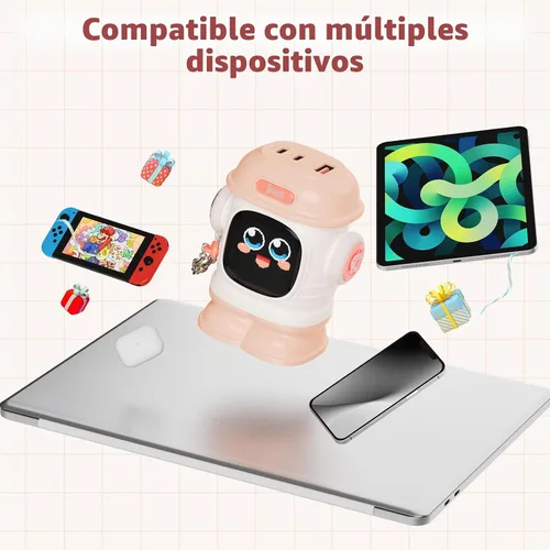 Vista 5 de Divoom Dipow - Cargador USB-C de 65 W, cargador rápido GaN de 3 puertos