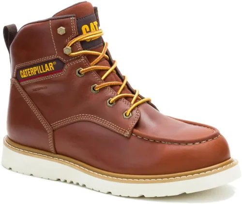 Vista 7 de CAT Botas impermeables de cuña con puntera de acero para hombre Reclaimer, Sudan marrón