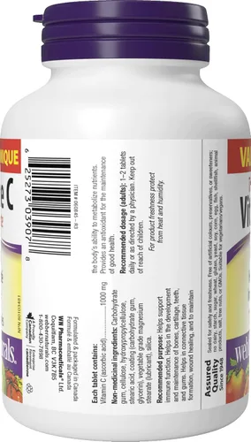 Vista 8 de Webber Naturals Vitamina C liberación temporizada 1000 mg, 150 pestañas
