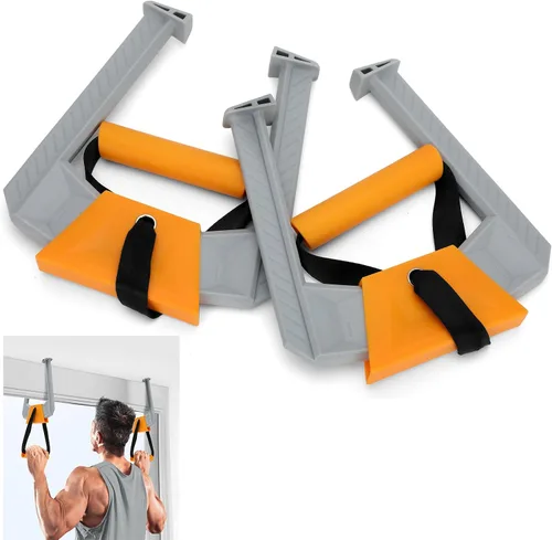Vista 9 de Portable Pull Up Bar for Doorway,Travel Pull Up Bar,Adjustable Home Gym Equipment,Dual Handle Design for Pull-Ups,Maximum Load Capacity of 330lb, No