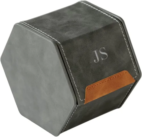 Vista 18 de Funda protectora de viaje para reloj de 1 ranura, organizador de relojes de alta calidad, con cuero vegano, almohada ajustable para cualquier reloj