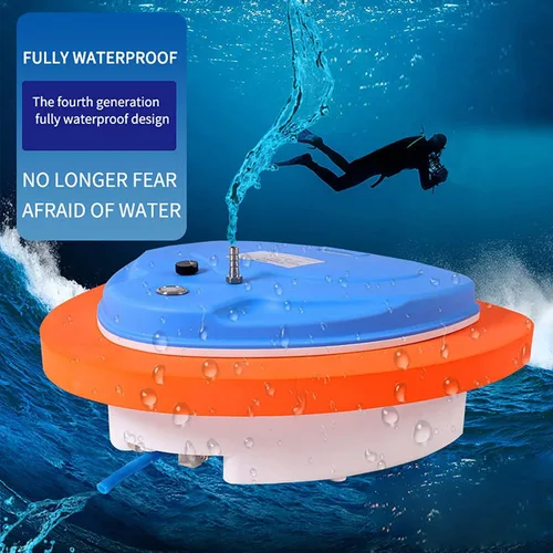 Vista 6 de Ventilador de buceo, tanque de buceo recargable de 5,5 horas, compresor de aire impermeable con manguera de 39 pies y regulador de respiración