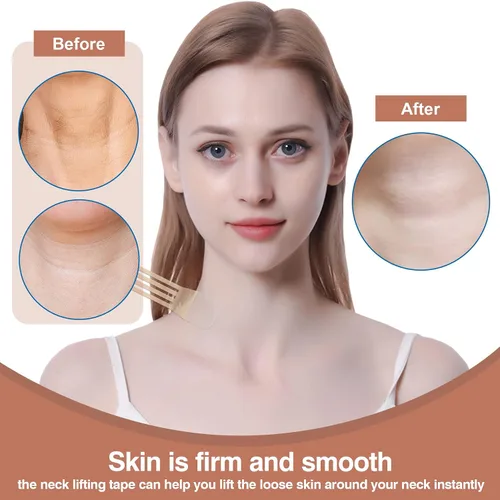 Vista 4 de Tiras de cinta sin cuello, cintas de levantamiento de cuello, calcomanías instantáneas de levantamiento de cara, herramientas de parche
