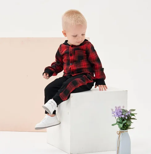 Vista 17 de Conjunto de ropa para bebés y niños pequeños, camisa con capucha y pantalones deportivos para otoño e invierno