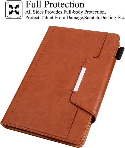 Vista 7 de Funda universal para todas las tabletas de 7.0 pulgadas, soporte de visión multiángulo de piel sintética con ranuras para tarjetas para Samsung