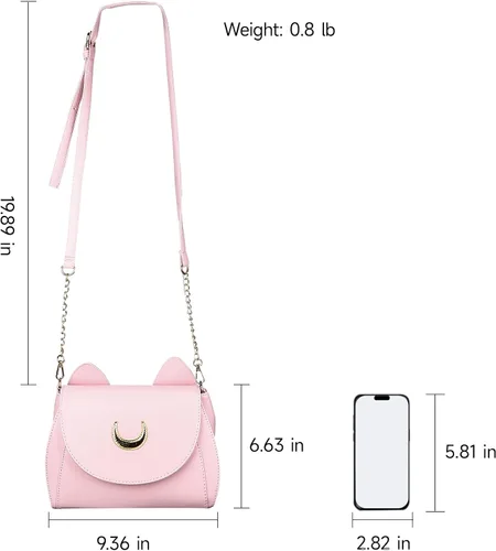 Vista 4 de Lady Sailor Moon - Bolso de hombro con orejas de gato Luna