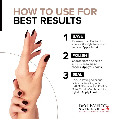 Vista 5 de Dr’s Remedy Esmalte de uñas enriquecido: No tóxico, totalmente natural y orgánico - Formulado por un médico: Fortalece, restaura, cura y protege