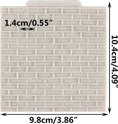 Vista 2 de Molde de silicona con textura de pared de ladrillo de roca, moldes de silicona para corteza de árbol de grano de madera, para decoración