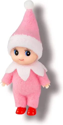Vista 11 de Muñeca de elfo bebé de Navidad en mono azul
