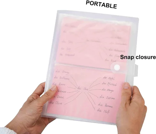 Vista 4 de 4x6 tarjetas de índice de plástico transparente organizador bolsas libro carpeta 40 páginas para 160 tarjetas