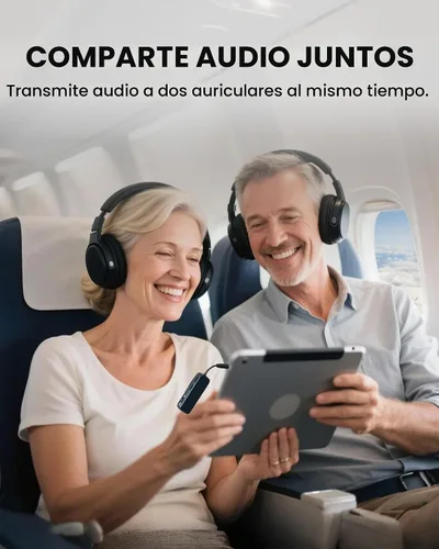 Vista 5 de Avantree Relé - Adaptador Bluetooth de avión para 2 AirPods o auriculares 1-negro