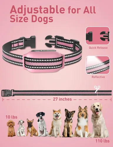 Vista 13 de Collar de Entrenamiento para Perros sin Choque, Collar de Perro con Pitido y Vibración con Control Remoto 853M, Collar de Vibración para Perros