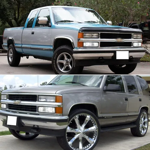 Vista 4 de Lente ahumada compatible con GMC Chevy C/K 1500/2500/3500 1995 1996 1997 1998 GMC Chevy C/K 1500/2500/3500 para luces de estacionamiento de esquina