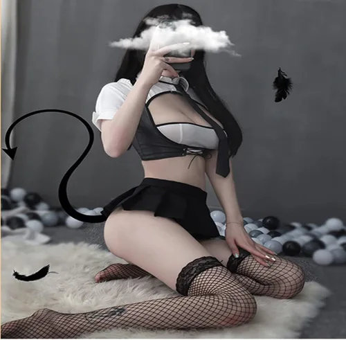 Vista 6 de SINMIUANIME Conjunto de lencería y bragas para mujer, talla única