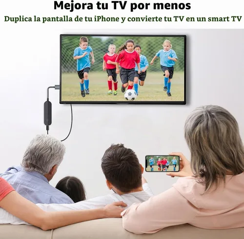 Vista 4 de iShare iOS Adaptador de visualización HDMI inalámbrico para iPhone, dispositivo de reflejo de transmisión para iPhone a TV/Monitor/Proyector