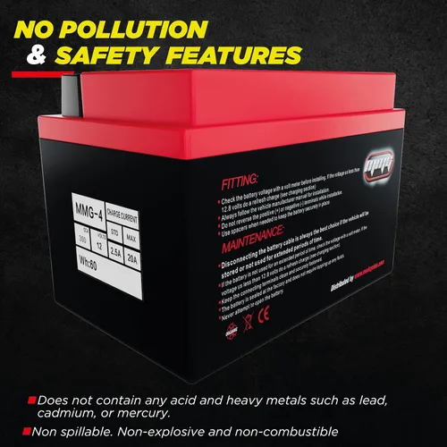 Vista 6 de MMG YTZ10S Z10S Batería de ion de litio sellada de 12V 300 CCA para motocicletas Yamaha YZF-R6 FZ8 FZ-07 YZF-R1 FJ09 (MMG4)