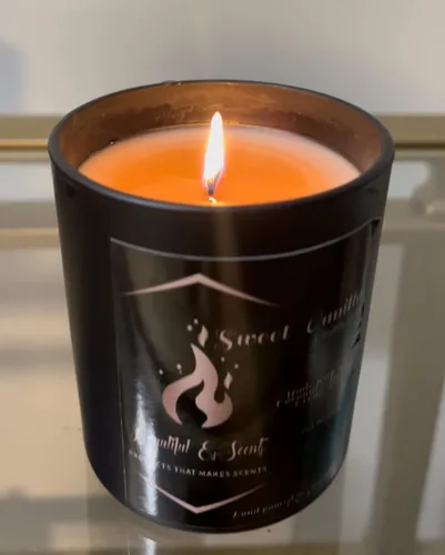 Vista 2 de Luxury Candle Sweet Vanilla Coconut Apricot crème wax