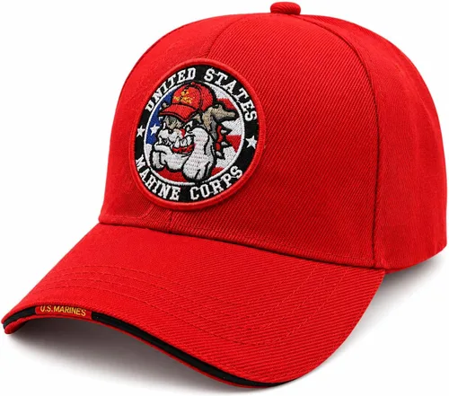 Vista 12 de Sombrero del Cuerpo de Marines de los Estados Unidos para hombre, gorra de béisbol militar oficial de la USMC, regalo para veteranos de los marines