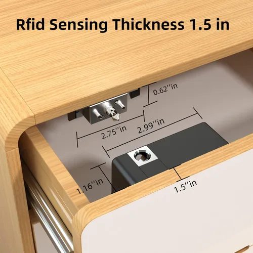 Vista 4 de RFID cerradura electrónica del gabinete ocultado DIY para armario de madera armario cajón armario cerradura pestillo