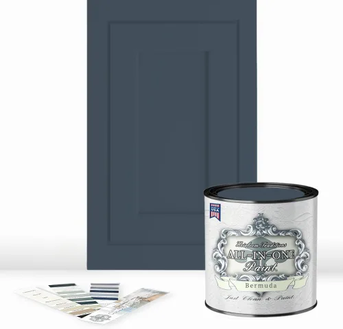 Vista 37 de Pintura TODO EN UNO, Abbey (gris cálido), Muestra de 8oz - Pintura duradera para gabinetes y muebles. Imprimación y capa superior incorporadas,
