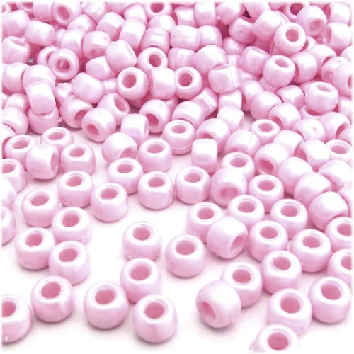 Vista 8 de The Crafts Outlet 1,000pc de plástico redondo opaco pony perlas 0.354x0.236 in (negro)