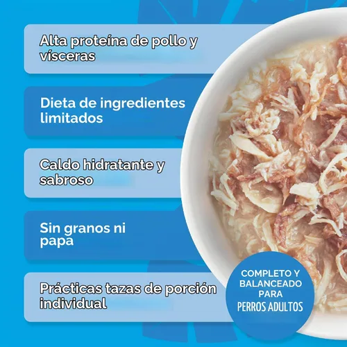 Vista 6 de Tiki Dog Savory - Paquete variado de alimentos húmedos para perros, tazas