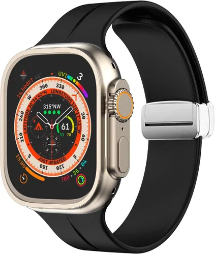 Vista 10 de Banda magnética compatible con Apple Watch de 38mm 40mm 41mm 42mm 44mm 45mm 46mm 49mm, mujeres y hombres, correa deportiva de silicona compatible