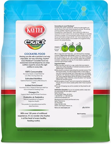 Vista 5 de Kaytee Exact Rainbow Cockatiel Food, 3 lb