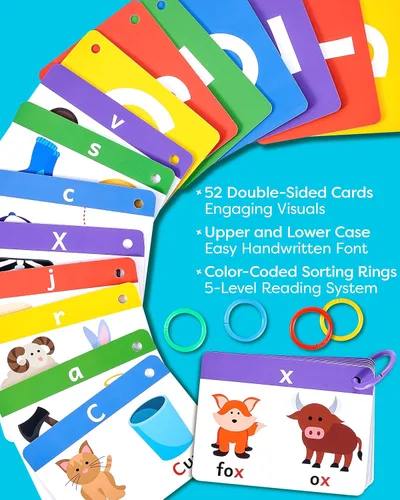 Vista 5 de Tarjetas flash Phonics para niños de 4 a 8 años y tarjetas flash del alfabeto para niños de 3 a 6 años