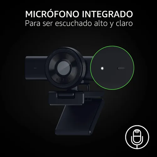 Vista 6 de Cámara web para streaming Razer Kiyo V2 X: 1440p 60 FPS - Enfoque automático - Micrófono incorporado - Lente gran angular - Obturador de privacidad